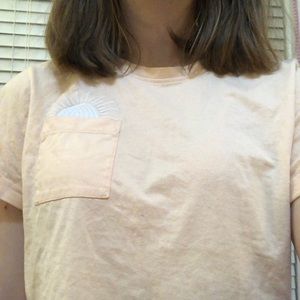 Cropped orange sunshine t shirt